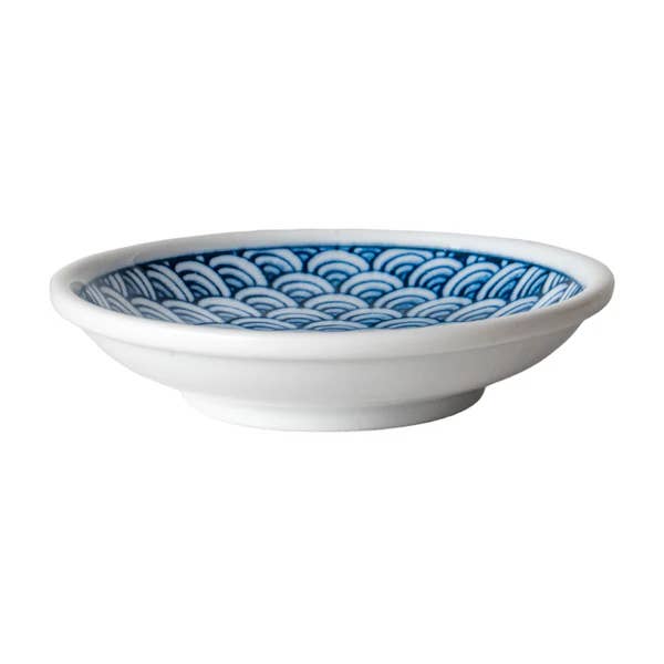 Seigaiha Waves Porcelain Sauce Dish