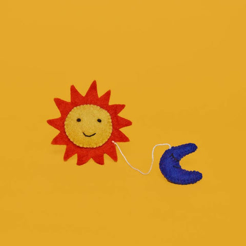 Wool Sun and Moon Cat Toy