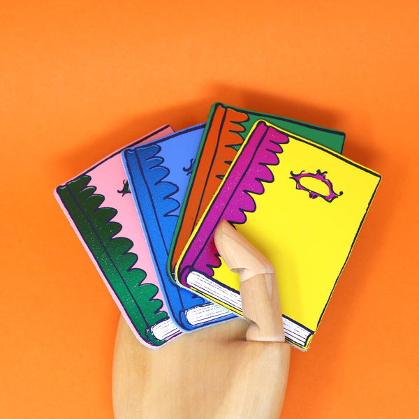 Book Coasters - Set of 4