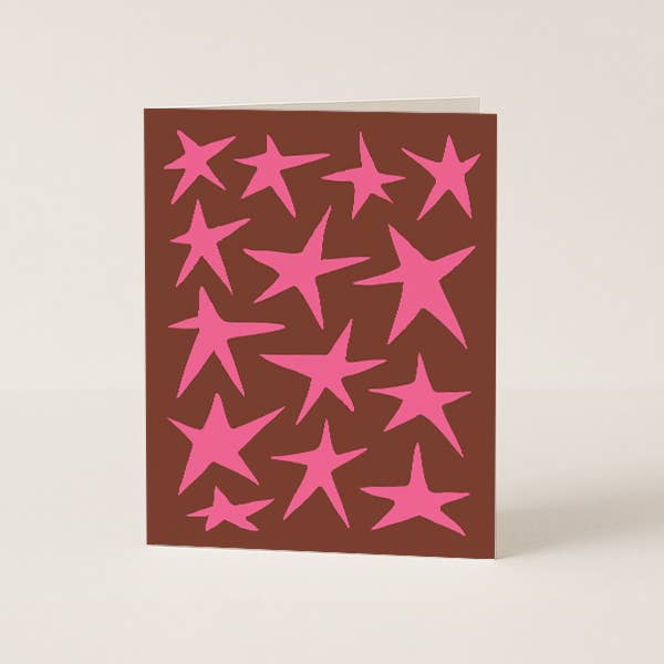 Pink Stars Card