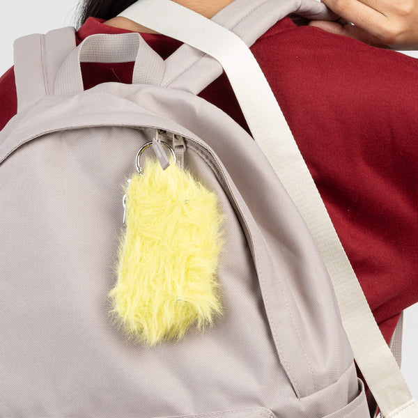 Faux Fur Pouch Bag Charm - Lime