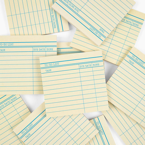 Library Card Post-It ® Sticky Notes - Yellow