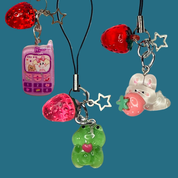 Animals & Phone - Strawberry Tech Charm