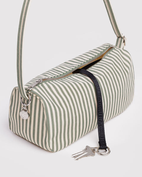 Nylon Loaf Bag - Sage Stripe