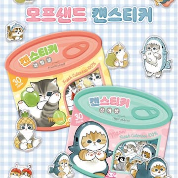 Mofusand Can Jelly 30 Stickers Set – Shark or Fruit Cat