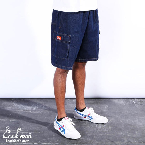 Cookman Chef Short Pants Cargo: Denim - Navy