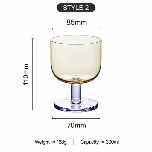 Colorful Short-Stemmed Goblet