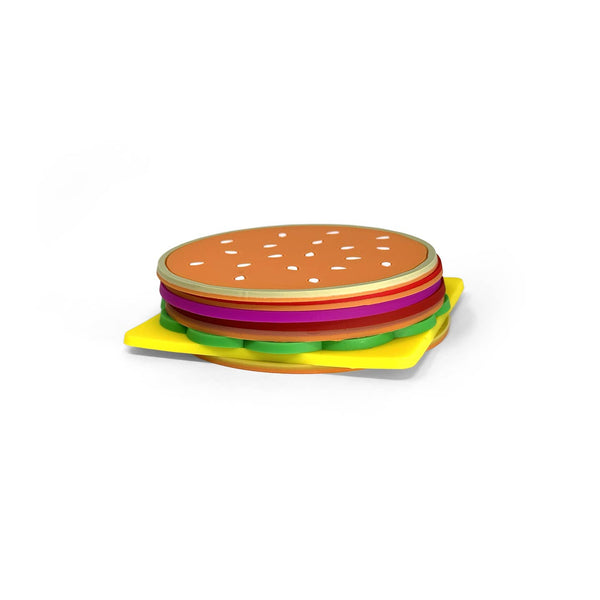 Cheeseburger Stacking Coaster Set