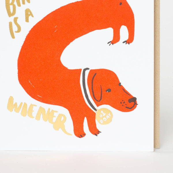 Wiener Dog Birthday Card
