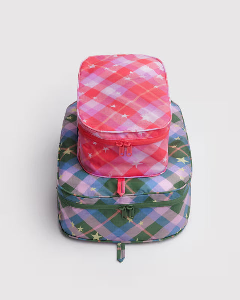 Packing Cube Set - Star Plaid