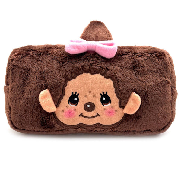 Monchhichi-Chan Face Plush Cosmetic Bag