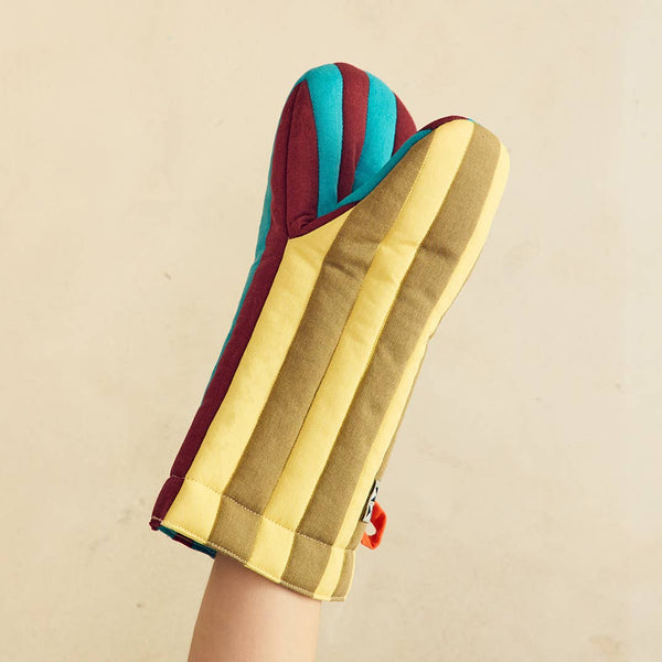 Striped Oven Mitt - Dragonfly