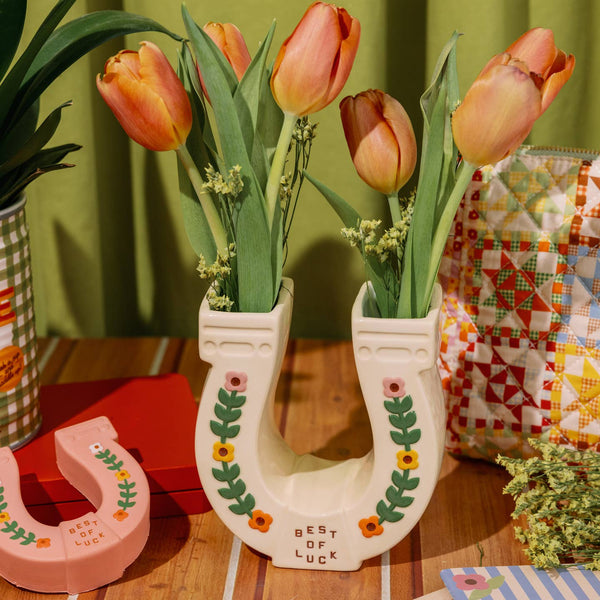 Horseshoe Ceramic Vase