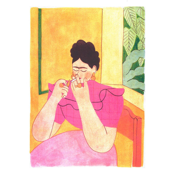 Frida Kahlo Risograph Print