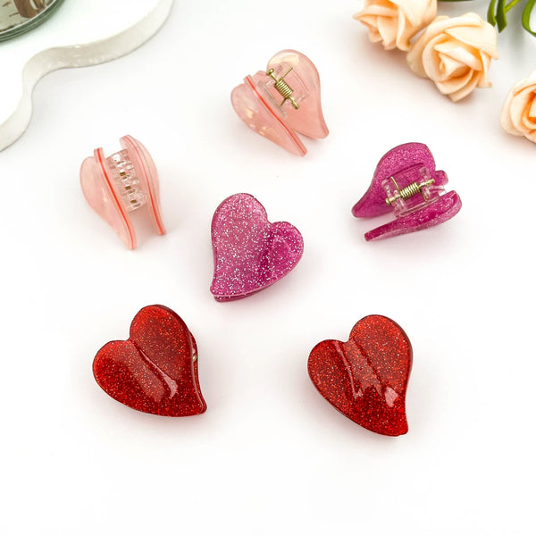 Mini Heart Hair Claw Clip