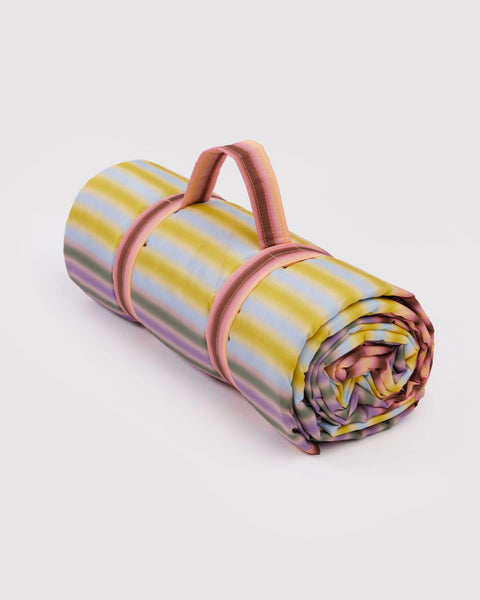 Puffy Picnic Blanket - Gradient Stripe Multi