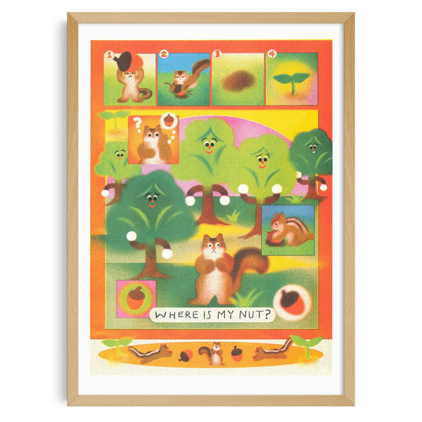 The Little Gardener Risograph Print
