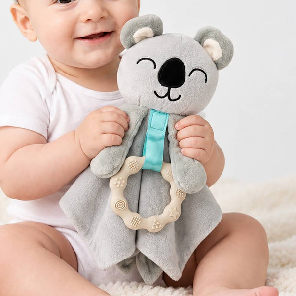 Plush Security Blanket & Teether Toy - Koala Bear