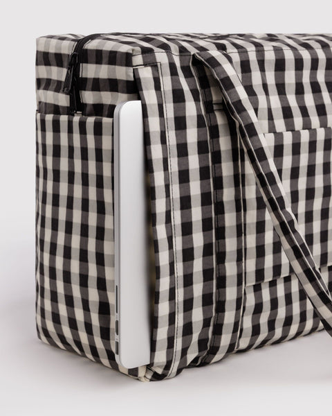 Small Cloud Carry-On - Black And Cream Gingham