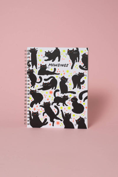 Mewsings Cat Blank Letterpress Notebook