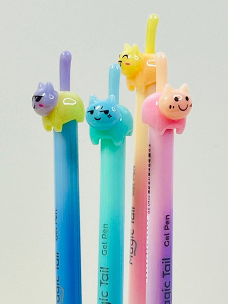 Colorful Cat Tail Retractable Gel Pen