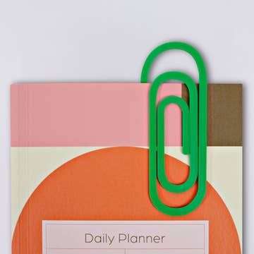 Large Paperclip Bookmark - Emerald