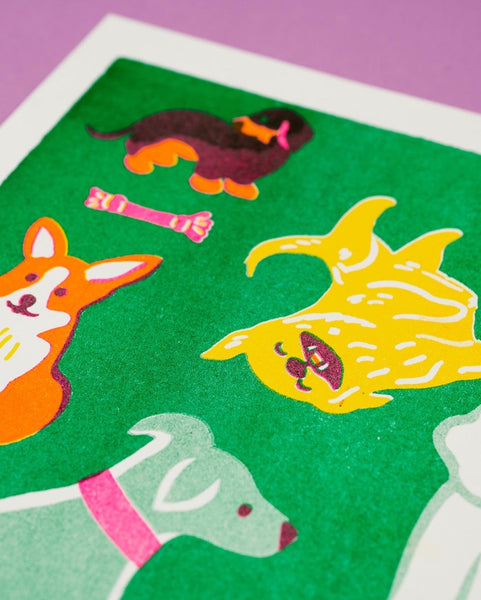 Dog Risograph Print