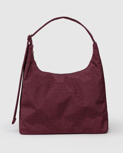 Nylon Shoulder Bag - Mahogany