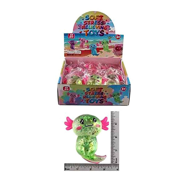Glitter Axolotl Squishy Toy