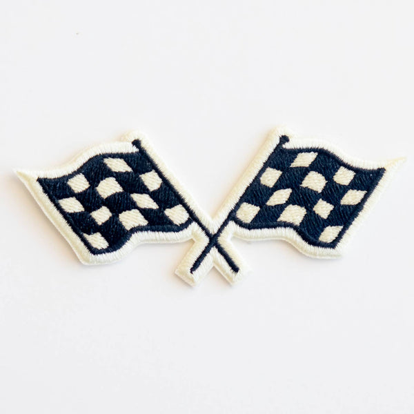 Racing Flags Embroidered Iron On Patch