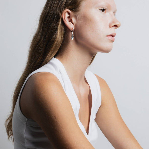 Tidal Hoops in Sterling Silver