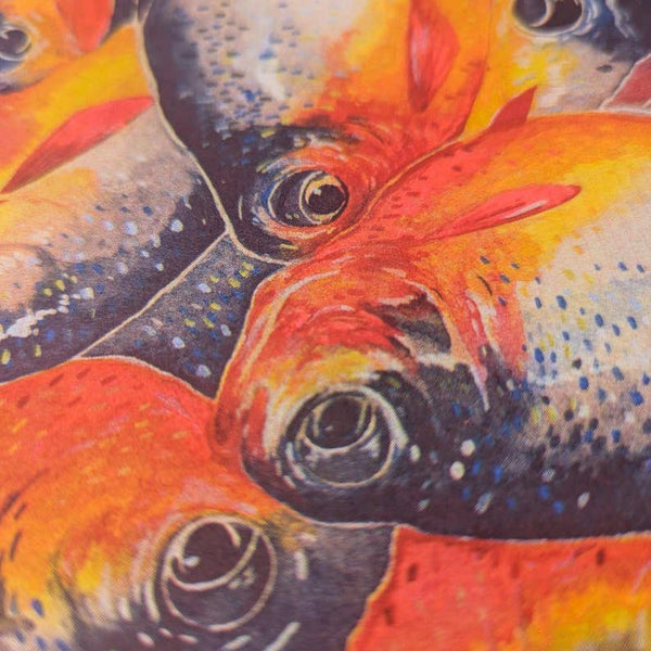Watercolour Piranha Risograph Print