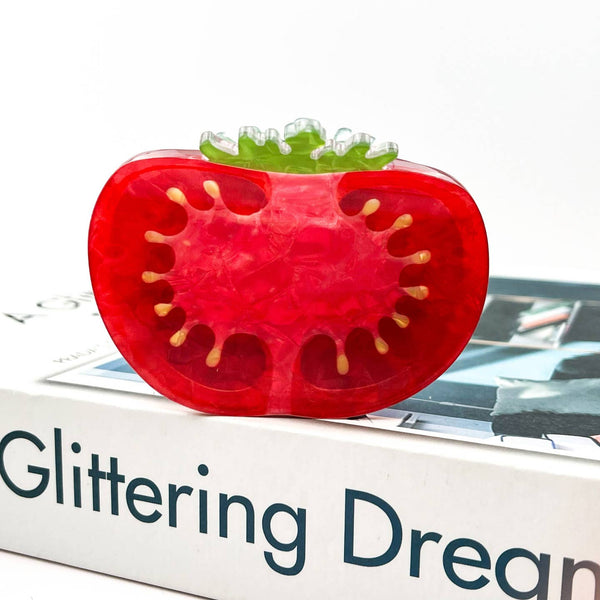 Tomato Slice Hair Claw