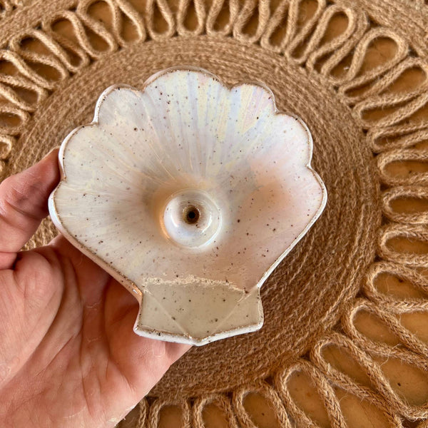 Ceramic Seashell Incense Burner