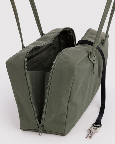 Medium Nylon Bowler Bag - Caper