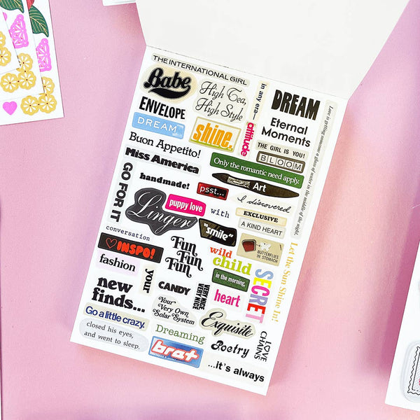 Pipsticks X Haricot Vert Daydreams Sticker Postcard Book