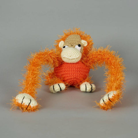 Hand Crochet Monkey Dog Toy
