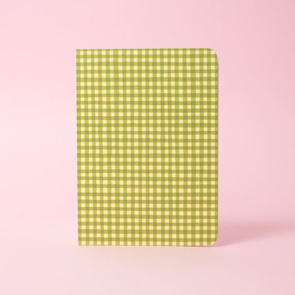 B6 Foldeeo Notebook Folio - Green Gingham