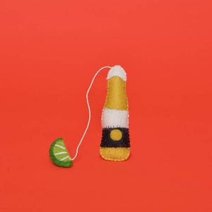 Wool Beer and Lime Cat Toy