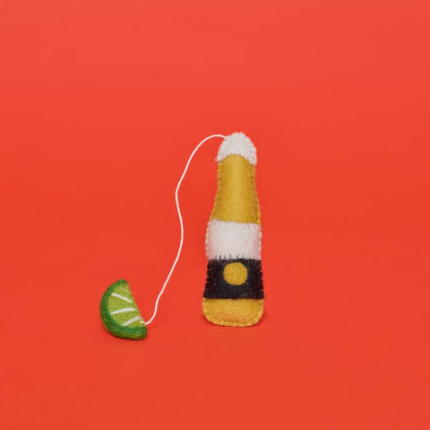 Wool Beer and Lime Cat Toy