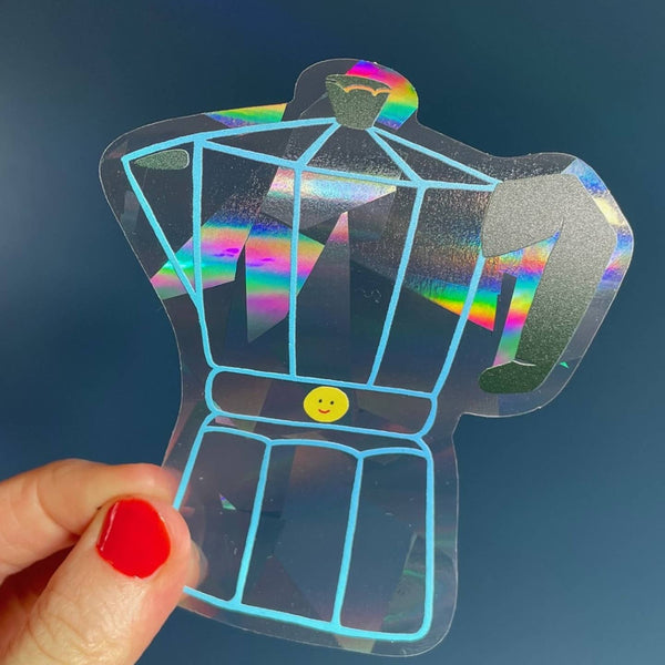 Coffee Pot Suncatcher Sticker