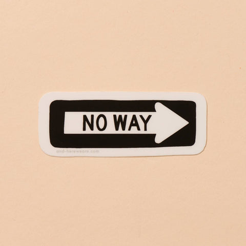 No Way Street Sign Sticker