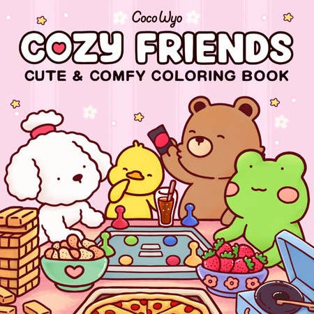 Cozy Friends Coloring Book For Adults and Kids