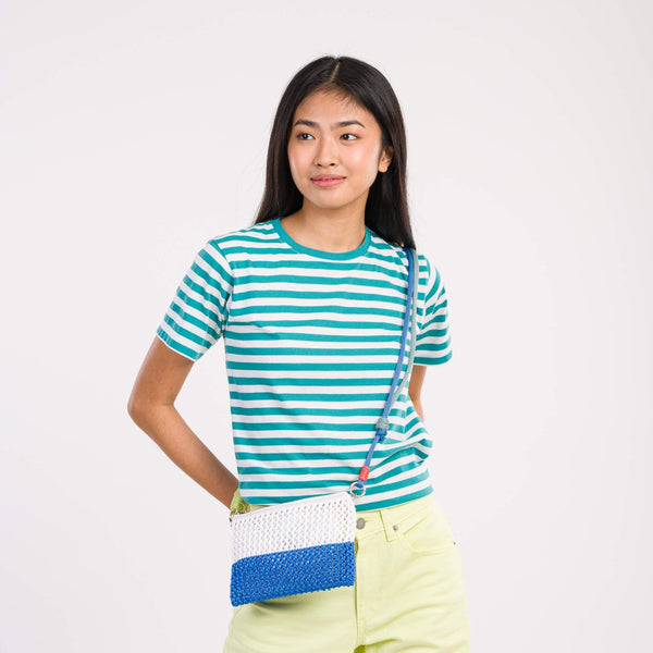Stripe Mix Adjustable Strap - Lime Cobalt