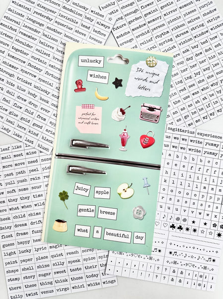 Whimsical Poetry Magnets
