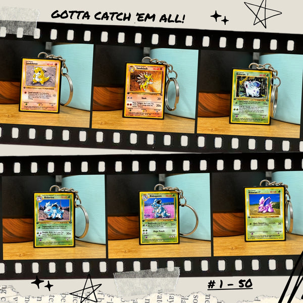 Pokemon Card Keychains