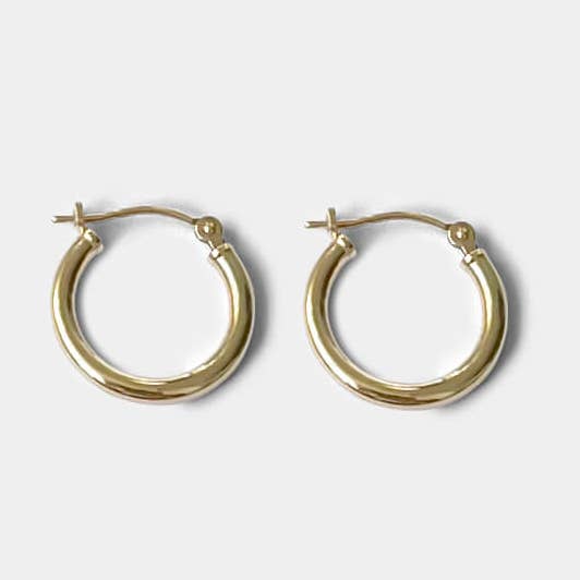 Nina Hoops 15mm - 14K Gold