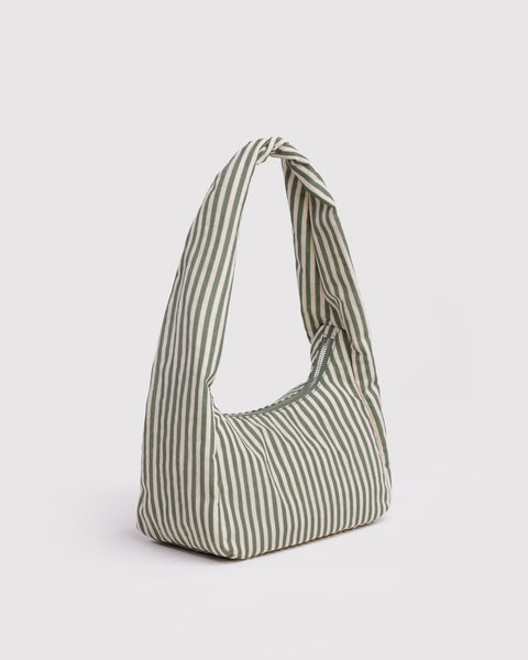 Small Nylon Meringue Bag - Sage Stripe