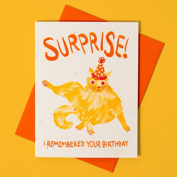 Surprise! Risograph Birthday Card