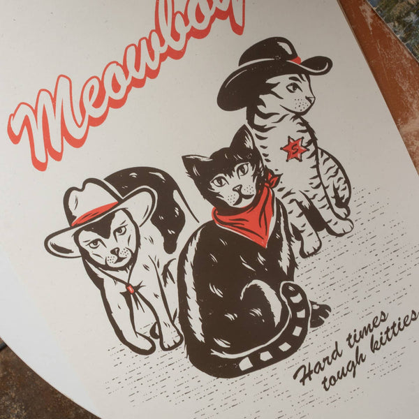 Meowboys Western Print